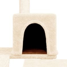 shumee krémszínű macskabútor szizál kaparófákkal 82 cm