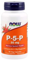 NOW Foods B6 vitamin P-5-P, 50mg, (vitamin aktív formában), 90 kapszula