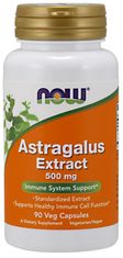 NOW Foods Astragalus Extract (Kozinec), 500 mg, 90 veg. kapszulák