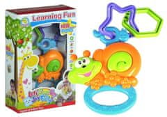 Lean-toys Műanyag csörgő állatok Majom Zsiráf 6 minta