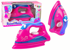 Lean-toys Rózsaszín vasaló fények gőz játék kis háztartási készülékek