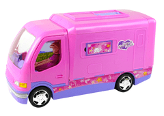 Lean-toys Camper kemping rózsaszín babakerékpár 50 cm