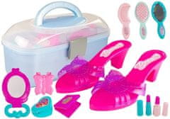 Lean-toys Beauty Set egy bőröndben Rollers Flip Flops gyöngyök