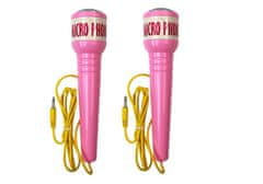 Lean-toys Mikrofon Karaoke Kit rózsaszín állvány telefon