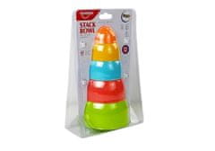 Lean-toys Piramis csészék puzzle kisgyerekeknek 5db