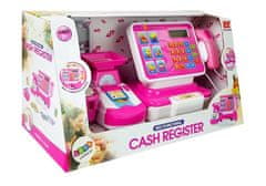 Lean-toys Fiskális pénztárgép Scale szkenner bevásárló lista piac rózsaszínű