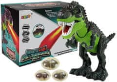 Lean-toys Akkumulátor dinoszaurusz tojást tojó égő tűz gőz zöld