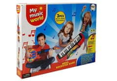 Lean-toys 3 az 1-ben zenei készlet Gitár Billentyűzet Mikrofon