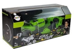 Lean-toys Gun Launcher Car 2 az 1-ben távirányítós hab korongok Zöld