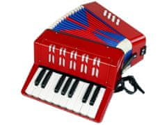 Lean-toys Akkordeon hangszer gyerekeknek Zene Red
