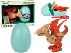 shumee Pterodactyl Dinosaur Kit Egg DIY csavarhúzóval, piros