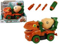 shumee Dinoszaurusz betonkeverő teherautó narancssárga tartozékok