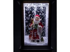Lean-toys Karácsonyi dekoráció Lantern lámpa Mikulás fehér karácsonyi énekek fényekkel