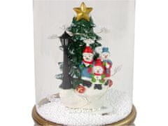 Lean-toys Karácsonyi üveg dekoráció hóemberek karácsonyfa arany
