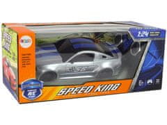Lean-toys R/C Ezüst 1:24 Speed King sportos gyorsasági autó