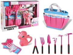 shumee Kerti készlet Táska Szerszámok Kesztyű Gereblye Pink Unicorn
