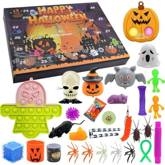 shumee Halloween naptári játékok Pop It Fidget Toys Pumpkin Ghost