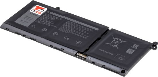 T6 power Akkumulátor Dell Latitude 3330 készülékhez, Li-Poly, 11,25 V, 3640 mAh (41 Wh), fekete