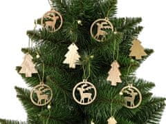 Lean-toys Karácsonyi fából készült rénszarvas karácsonyfadíszek 12 darab