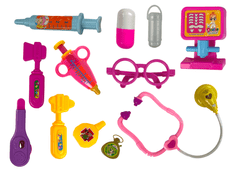 Lean-toys Little Doctor's Kit rózsaszín tok sztetoszkóp