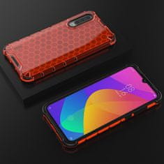 IZMAEL Honeycomb páncéltok szilikon szélekkel Xiaomi Mi CC9e/Mi A3 telefonhoz KP13816 piros