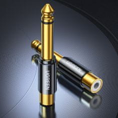 Ugreen Ugreen 6,35mm jack adapter csatlakozó RCA konnektorral - Arany