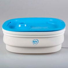 Duvo+ Vízforgatós itató szűrővel kutyáknak és macskáknak 20x20x13,5cm kék-fehér