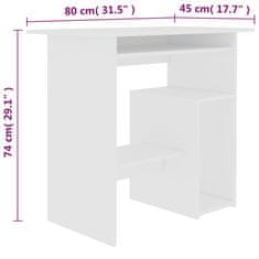 Greatstore fehér forgácslap íróasztal 80 x 45 x 74 cm