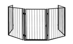 BigBuy Bővíthető kandalló védőrács zárható ajtóval - szikrafogó, parázsfogó - 304 x 74,5 cm (BB-2961)