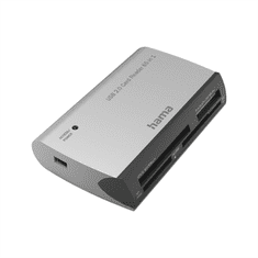 Hama USB kártyaolvasó All in One, USB-A 2.0, fekete-ezüst