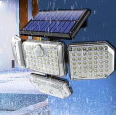 BigBuy 171 LED-es szürkület- és mozgásérzékelős, kültéri szolár lámpa (BB-20224)