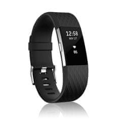 BStrap Silicone Diamond (Large) szíj Fitbit Charge 2, black