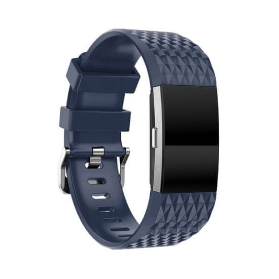 BStrap Silicone Diamond (Small) szíj Fitbit Charge 2, dark blue