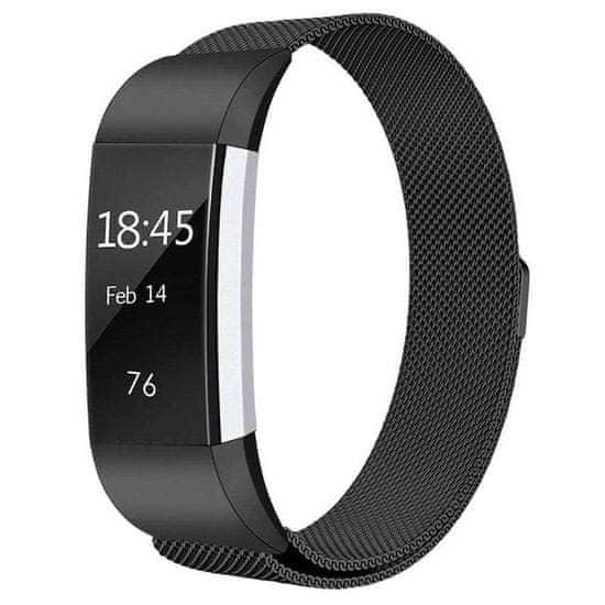 BStrap Milanese (Large) szíj Fitbit Charge 2, black