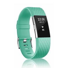 BStrap Silicone Diamond (Small) szíj Fitbit Charge 2, teal