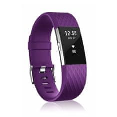 BStrap Silicone Diamond (Small) szíj Fitbit Charge 2, purple