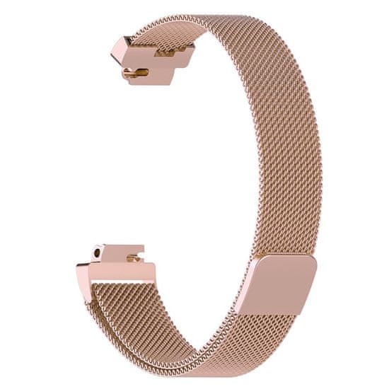 BStrap Milanese (Small) szíj Fitbit Inspire, rose gold
