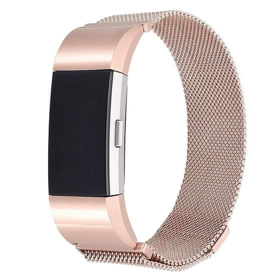 BStrap Milanese (Large) szíj Fitbit Charge 2, rose gold