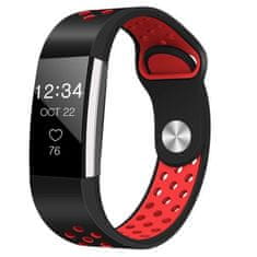 BStrap Silicone Sport (Large) szíj Fitbit Charge 2, black/red