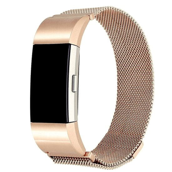 BStrap Milanese (Small) szíj Fitbit Charge 2, rose gold