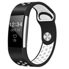 BStrap Silicone Sport (Small) szíj Fitbit Charge 2, black/white