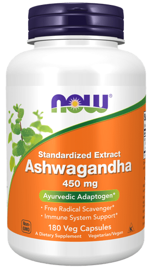 NOW Foods Ashwagandha kivonat, 450 mg, 180 Vega kapszula