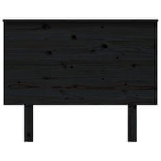 Greatstore fekete tömör fenyőfa ágyfejtámla 104 x 6 x 82,5 cm