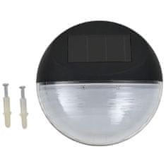shumee 24 db fekete kerek kültéri napelemes LED falilámpa