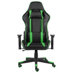Vidaxl zöld PVC forgó gamer szék 20480