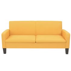 Greatstore 3-személyes sárga kanapé 180 x 65 x 76 cm