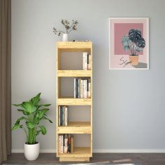 Vidaxl tömör fenyőfa könyvszekrény/térelválasztó 40 x 35 x 135 cm 810849
