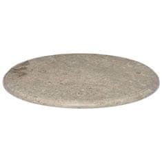 Greatstore szürke márvány asztallap Ø60 x 2,5 cm