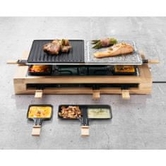 Bestron ARG300BW XL-es méretű fekete fa raclette grillsütő 1500 W 440282