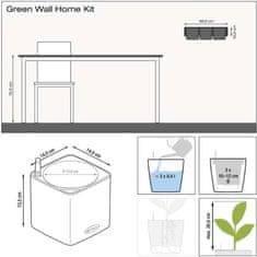 Lechuza Green Wall Home Kit 3 db fényes antracitszürke virágtartó 425622